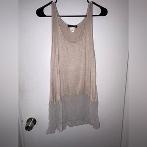 Elegant Tan and Cream Women's Tank Top